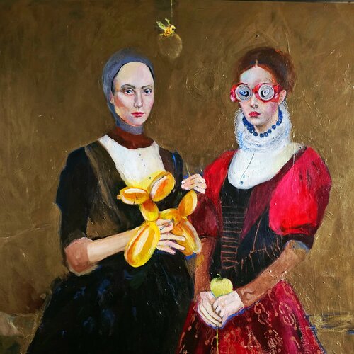 Żartem snuję jakiś plan van Agnieszka Banasiak, Schilderij te koop op Singulart