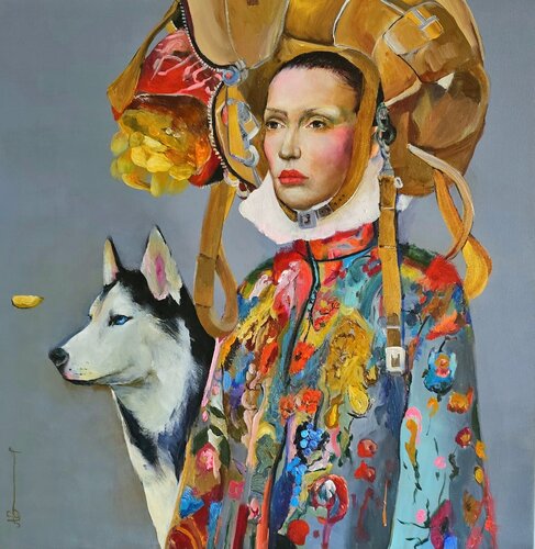 Życiowa księga otwarta do polowy van Agnieszka Banasiak, Schilderij te koop op Singulart