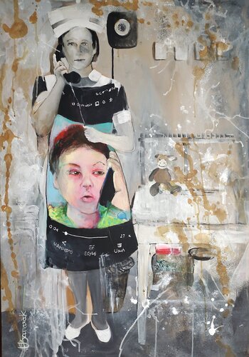 Linia 1950-2012 par Agnieszka Banasiak, Peinture en vente sur Singulart