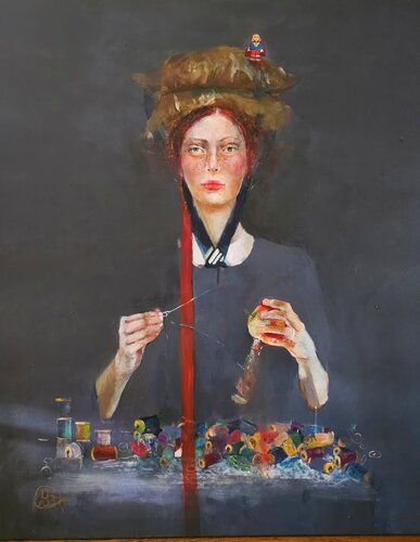 Superbohaterka par Agnieszka Banasiak, Peinture en vente sur Singulart