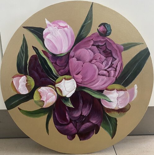 Crown of Peonies van Alexandra Martakova, Schilderij te koop op Singulart