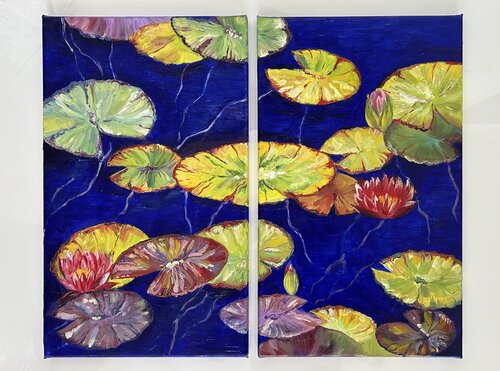 Floating Harmony (Diptych) van Alexandra Martakova, Schilderij te koop op Singulart