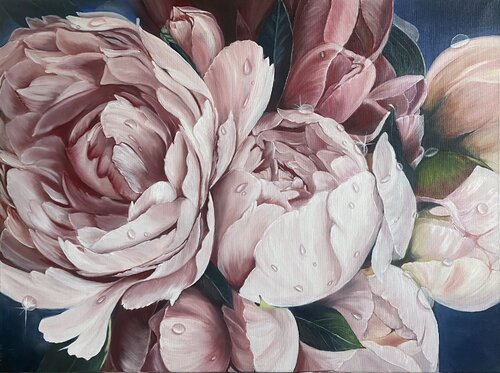 Waltz of Peonies van Alexandra Martakova, Schilderij te koop op Singulart