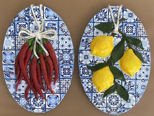 3D Bas-Relief Textured Acrylic Painting "Amalfi & Andalucía" van Alexandra Martakova, Schilderij te koop op Singulart