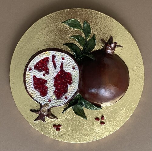 3D Bas-Relief Textured Acrylic Painting "Treasurefruit" van Alexandra Martakova, Schilderij te koop op Singulart