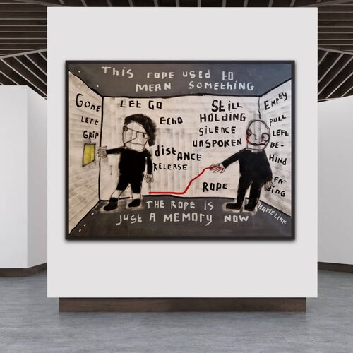 The Rope Is Just a Memory Now by Bart Hamelink, Painting for Sale on Singulart