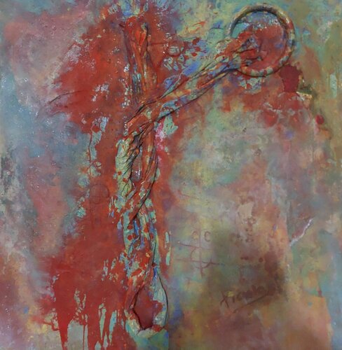 Cristo 87 by Santiago Del Barco Martín, Painting for Sale on Singulart