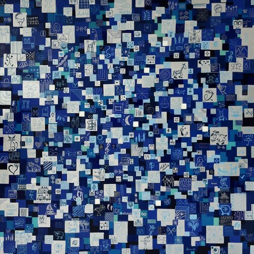 Naive Geschichten im Quadrat van Susanne Dowden, Schilderij te koop op Singulart