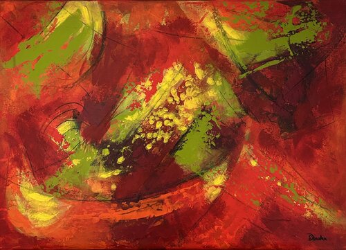 Flammen des Herbstes van Susanne Dowden, Schilderij te koop op Singulart