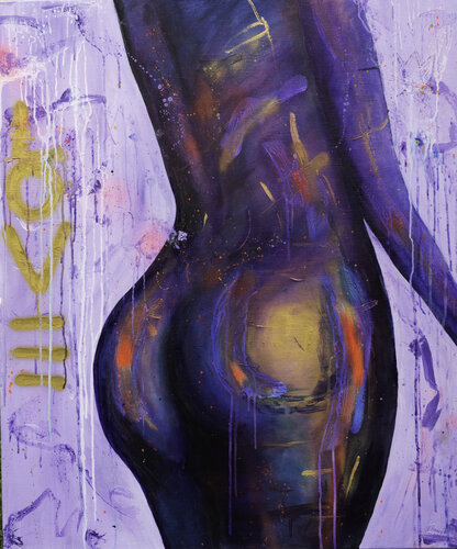 Purple Love by Yvonne Kok, Painting for Sale on Singulart