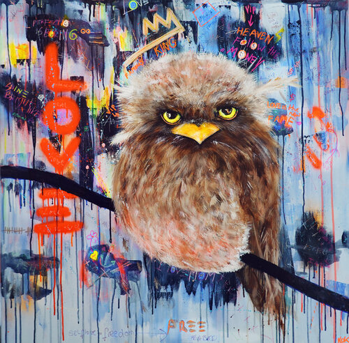 Lovebird van Yvonne Kok, Schilderij te koop op Singulart