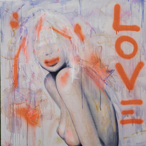 Ik geef mijzelf bloot van Yvonne Kok, Schilderij te koop op Singulart