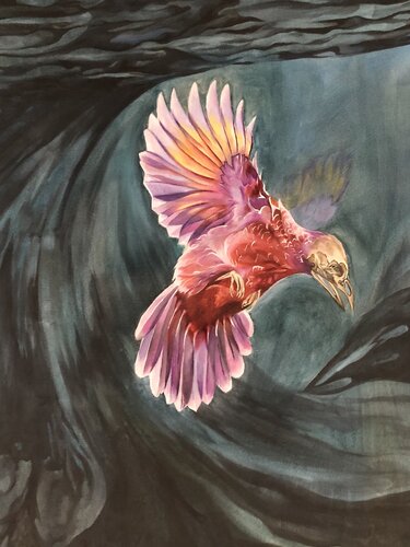 The Stillness Between Flaps van Ines Cochrane, Schilderij te koop op Singulart