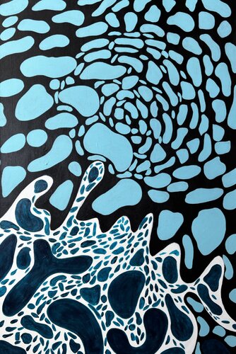 Brutus, le grand bleu by Caroline Lapointe, 絵画 for Sale on Singulart