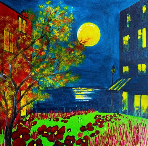 Impasse des Géants A. di Caroline Lapointe, Pittura in vendita su Singulart