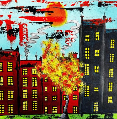 Impasse des Géants B. by Caroline Lapointe, Painting for Sale on Singulart