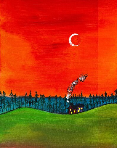 Impasse des Criquets B van Caroline Lapointe, Schilderij te koop op Singulart