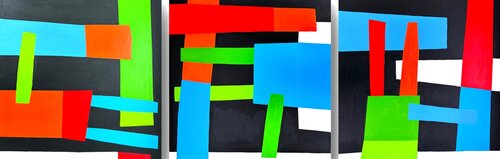 Barcelona, triptyque by Caroline Lapointe, 絵画 for Sale on Singulart
