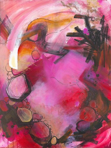 Strawberry Milkshake by Ursula Hirländer, Painting for Sale on Singulart