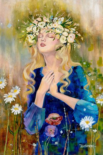 Hildegard of Bingen by Ursula Hirländer, Painting for Sale on Singulart