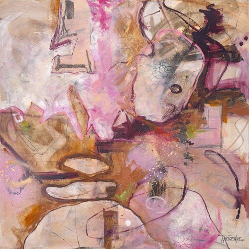 Echoes in Blush by Ursula Hirländer, Painting for Sale on Singulart