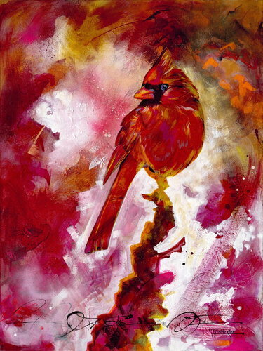 Cardinal by Ursula Hirländer, Painting for Sale on Singulart