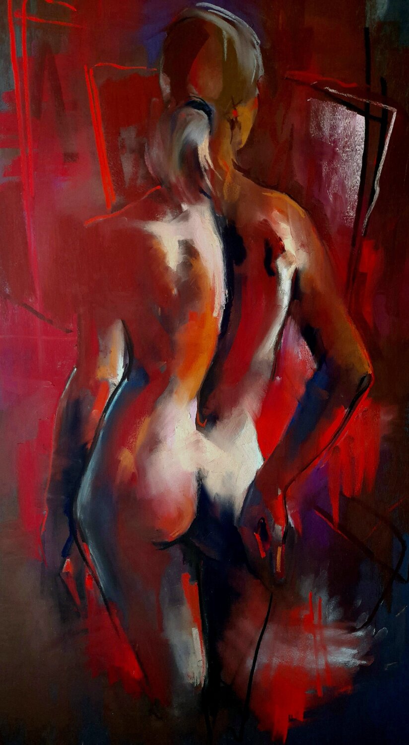 Standing Woman, red Crawfurd Adamson