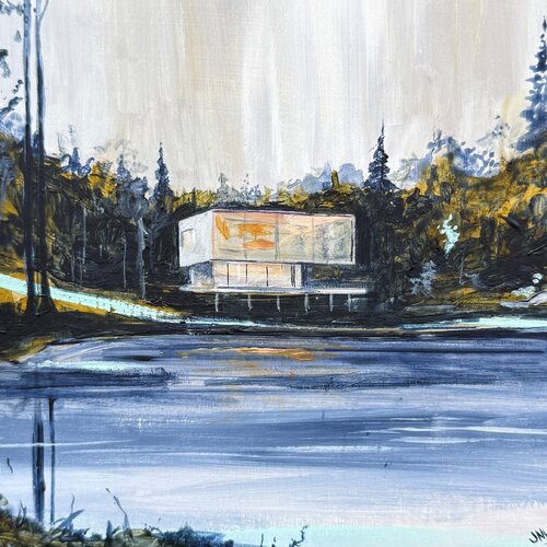 Lakeside Retreat 2 di John Hainsworth, Pittura in vendita su Singulart