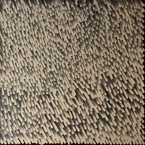 [Brushstrokes Experiment] cream white+black #1 Yun Shan Hsu