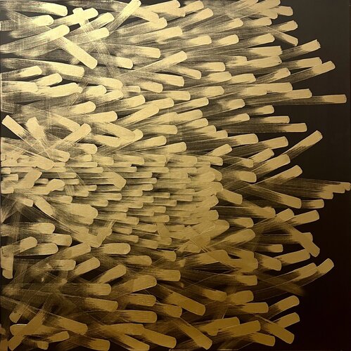 [Brushstrokes Experiment] gold + black #3 Yun Shan Hsu