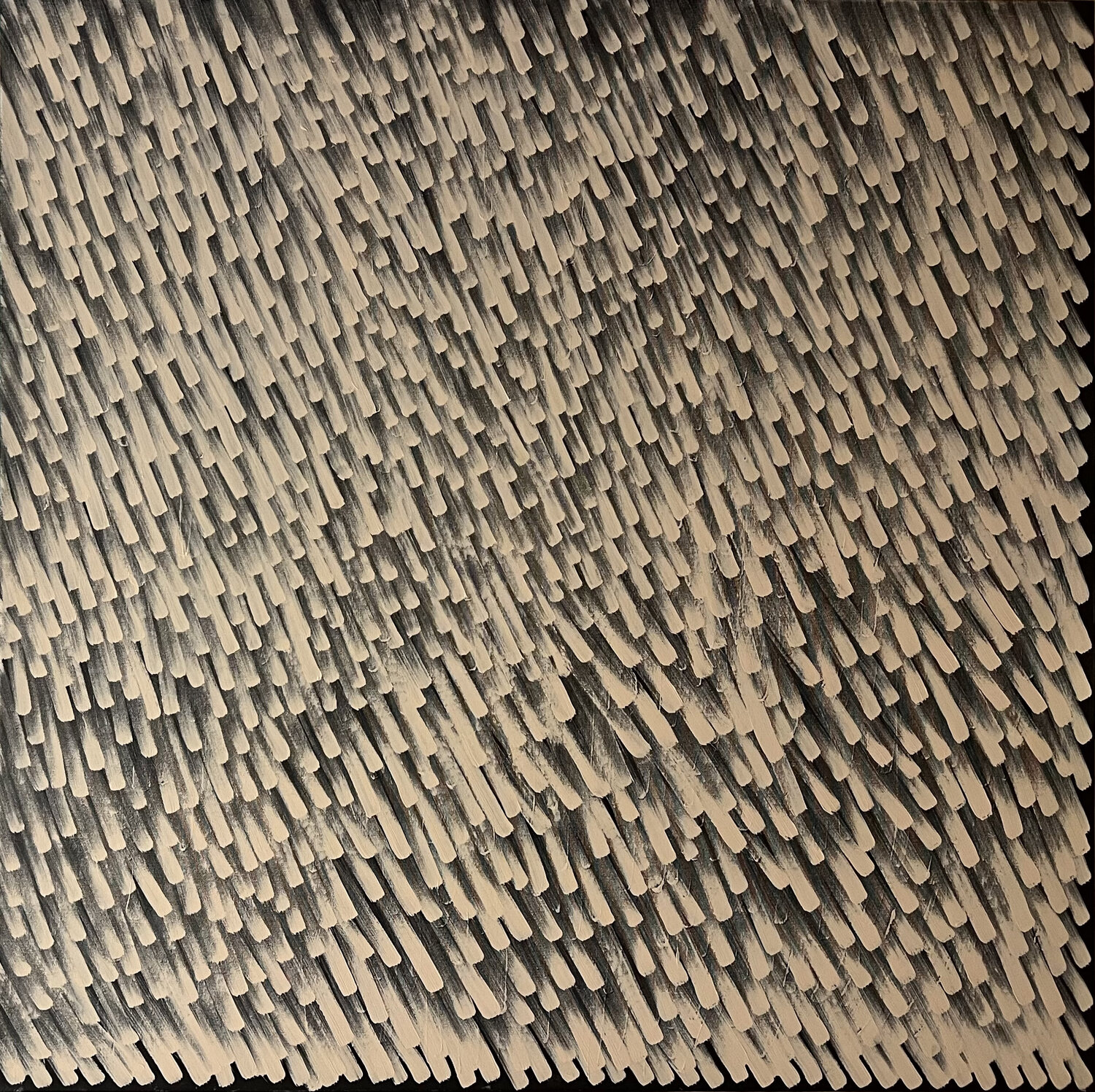 [Brushstrokes Experiment] cream white+black #1 Yun Shan Hsu
