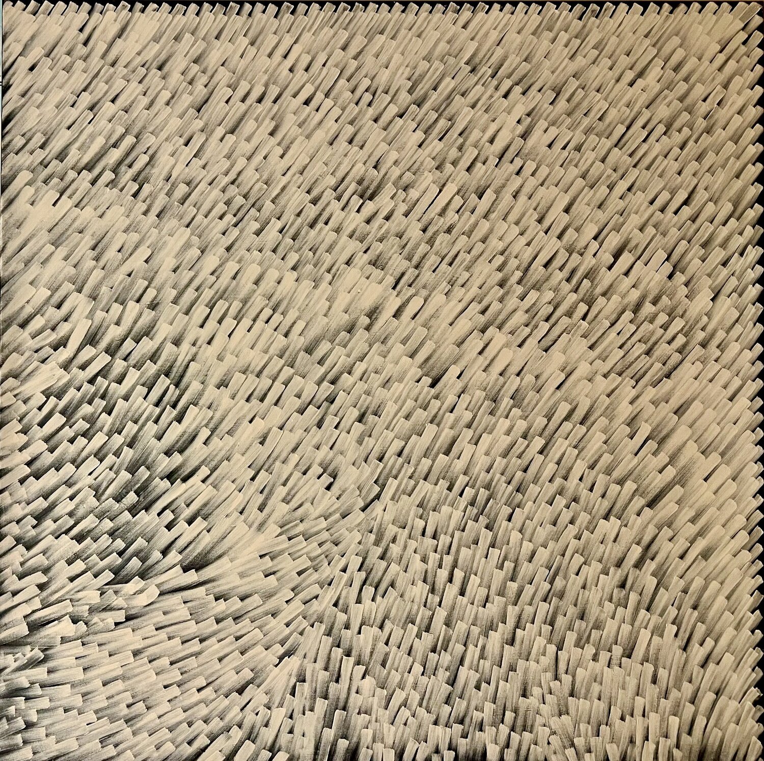 [Brushstrokes Experiment] cream white+black #2 Yun Shan Hsu