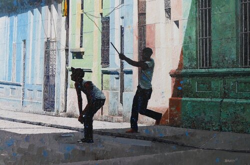 Slugging Shadow di Dwight Baird, Pittura in vendita su Singulart