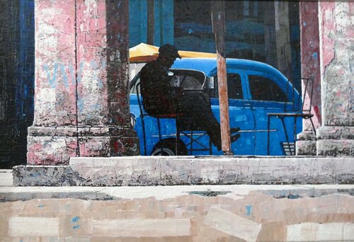 Blue Shade van Dwight Baird, Schilderij te koop op Singulart
