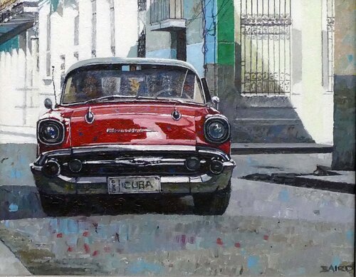Corner Red by Dwight Baird, Painting for Sale on Singulart