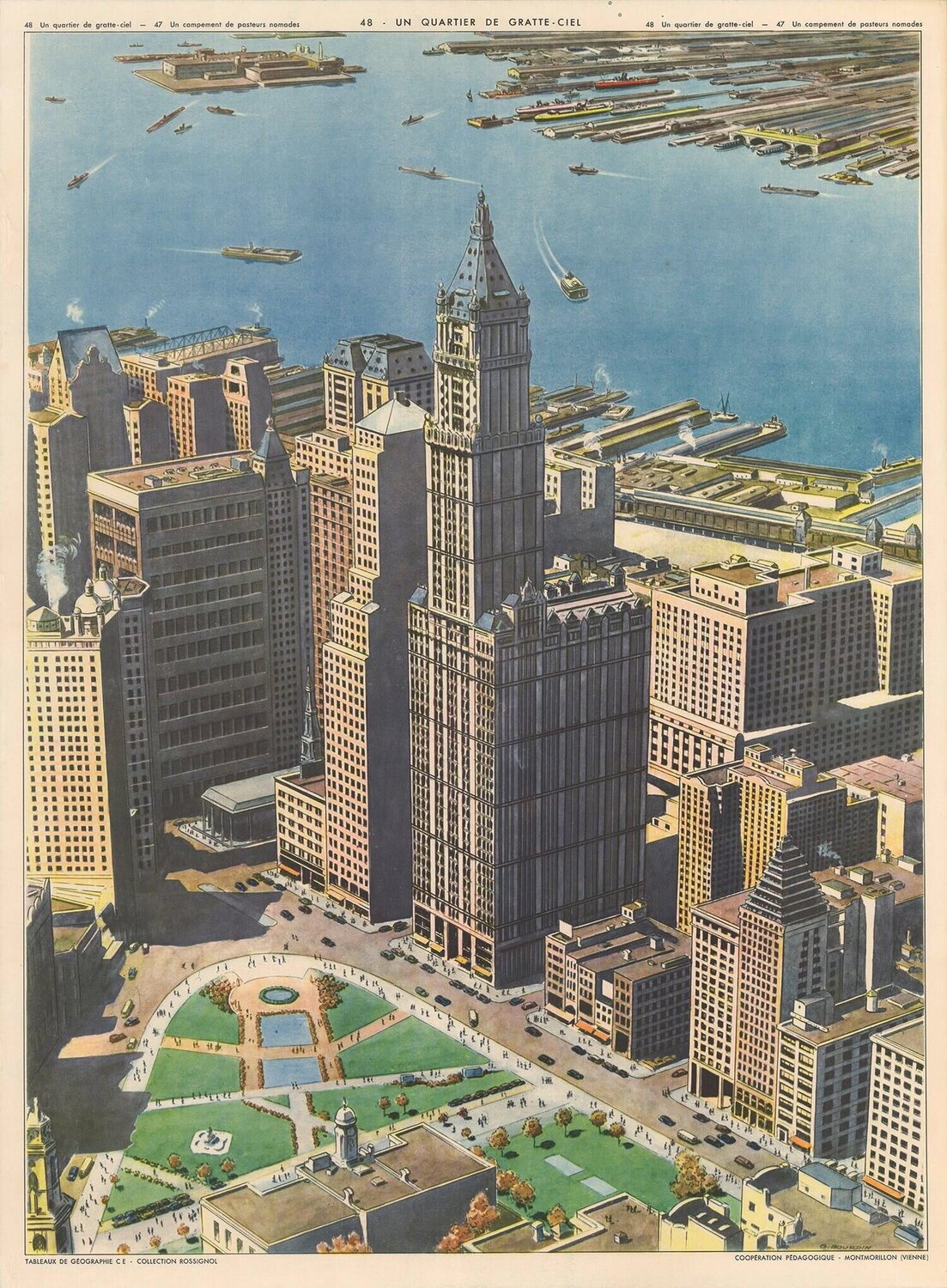 A Skyscraper District Emile Deyrolle Stampa in vendita