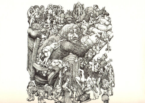 - Gulliver - 1985 Lithograph 8.75" x 12" by Max Schweber, 版画 for Sale on Singulart