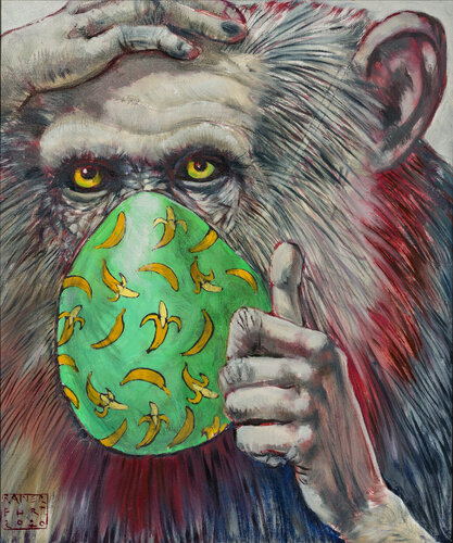 Masked Monkey IV von Rainer Ehrt, Malerei kaufen auf Singulart