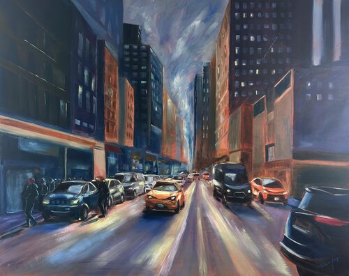 Solstice urbain di Florence Yangui, Pittura in vendita su Singulart