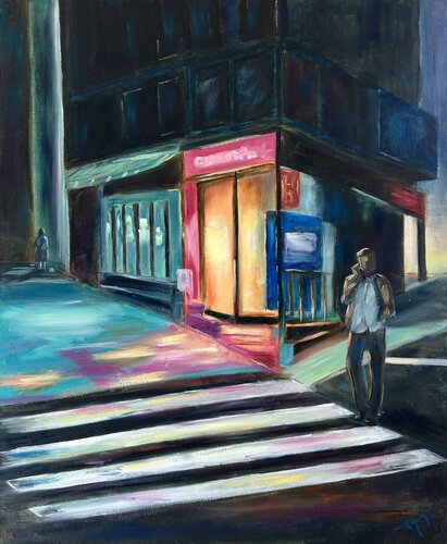 L'homme au carrefour by Florence Yangui, 회화 for Sale on Singulart