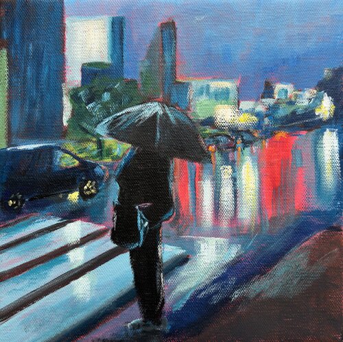 La pluie, encore by Florence Yangui, 회화 for Sale on Singulart