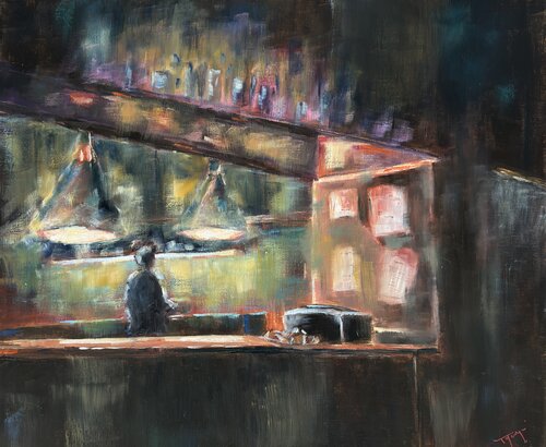 Avant le service par Florence Yangui, Peinture en vente sur Singulart