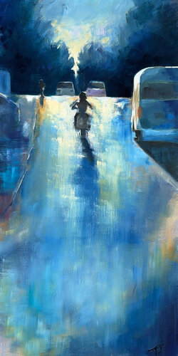 Là-bas, la lumière par Florence Yangui, Peinture en vente sur Singulart