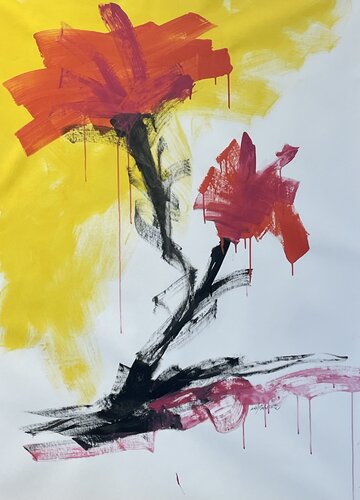 The Dripping Bloom van Micky Goldstein, Schilderij te koop op Singulart