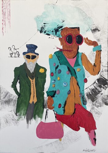 From  a Hipster View van Micky Goldstein, Schilderij te koop op Singulart