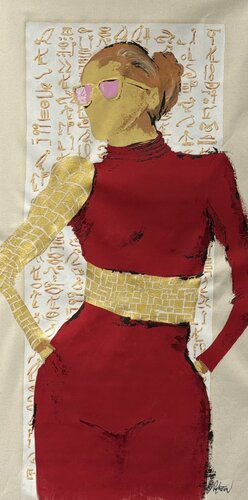 She Who Remembers Without Words di Micky Goldstein, Pittura in vendita su Singulart