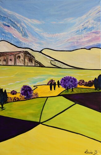 Ballade dans la campagne van Louise Bressange, Schilderij te koop op Singulart