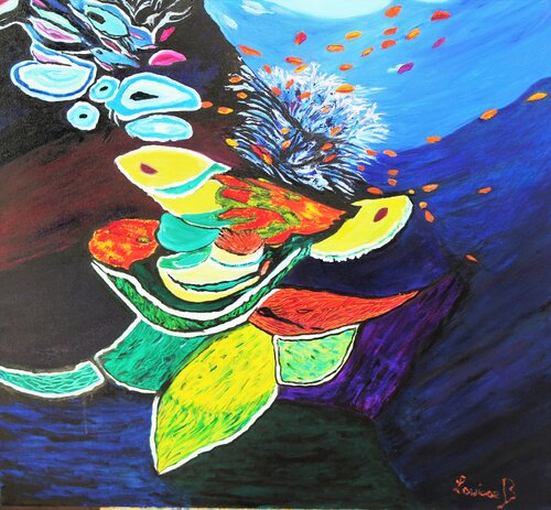 Ballade sous la mer di Louise Bressange, Pittura in vendita su Singulart