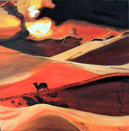 Couleurs du désert van Louise Bressange, Schilderij te koop op Singulart