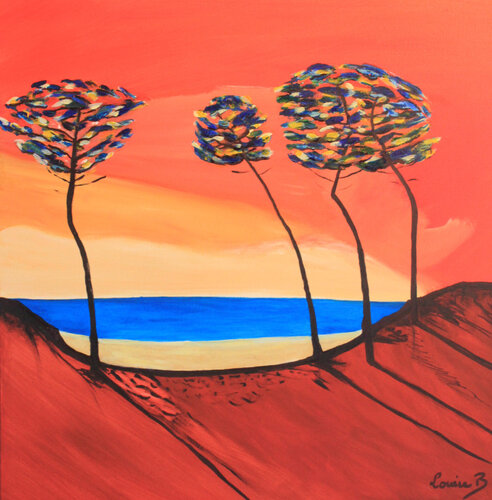 Quelque part au soleil van Louise Bressange, Schilderij te koop op Singulart